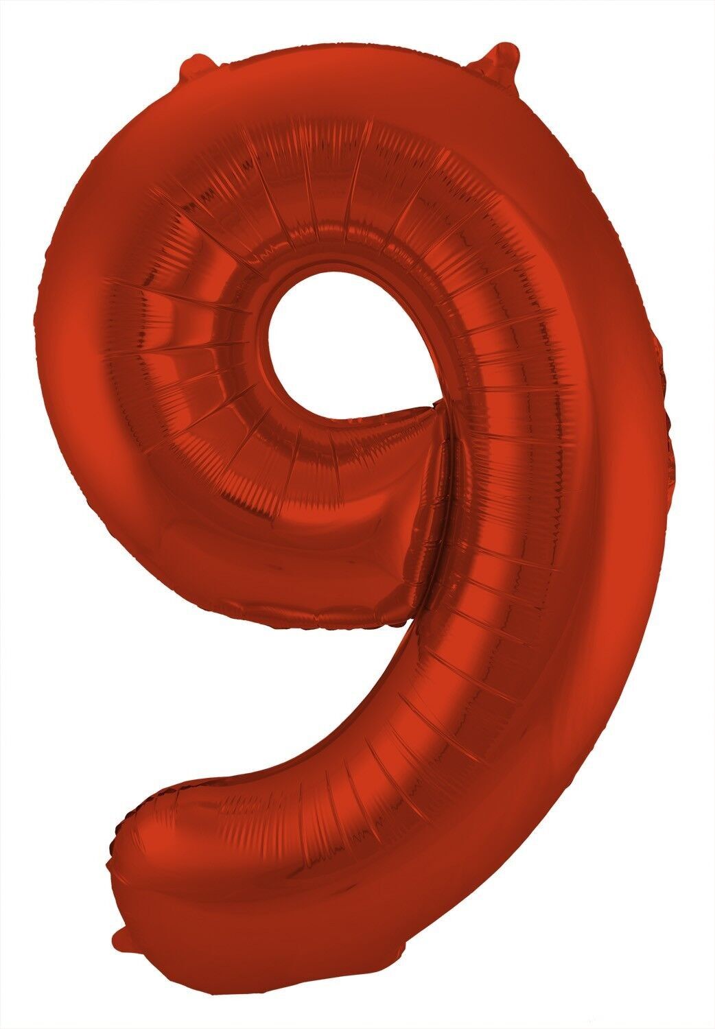 Foil Balloon Number 9 Red Metallic Matte - 86 cm
