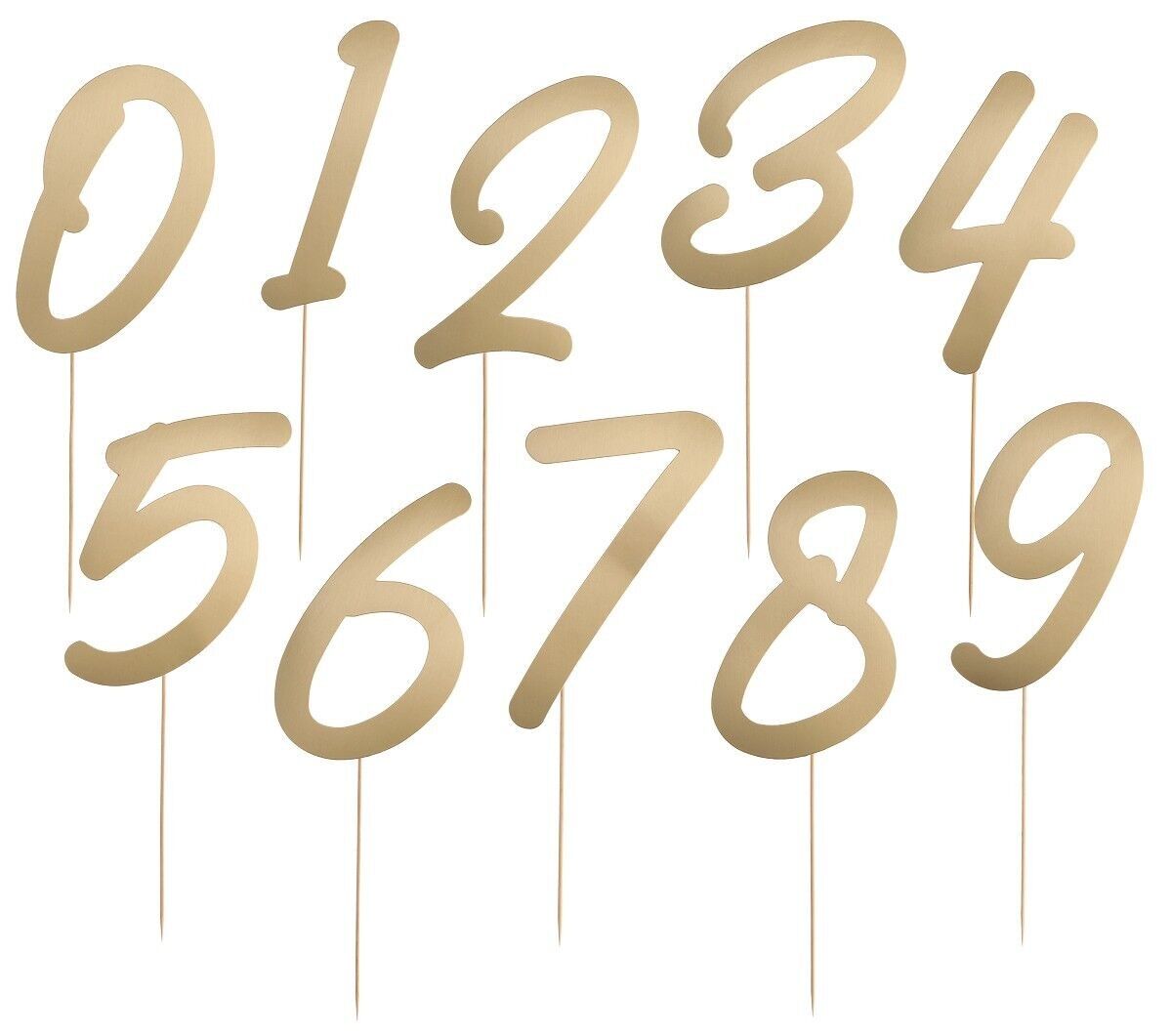 Cake topper Numeri Elegant True Blue 15cm - 20 pezzi