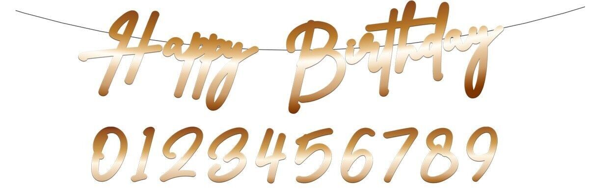 Buchstabengirlande Elegant True Blue 14cm - 1 Meter