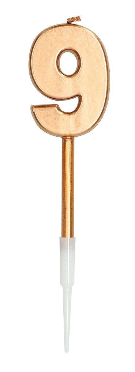 Candela Numero 9 Bronzo Metallico
