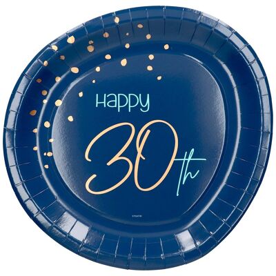 Plates Elegant True Blue 30 Years 23cm - 8 pieces