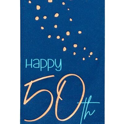 Napkins Elegant True Blue 50 Years 33x33cm - 10 pieces