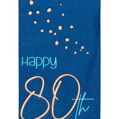 Napkins Elegant True Blue 80 Years 33x33cm - 10 pieces
