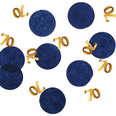 Confeti Elegant True Blue 70 Años - 25 gramos