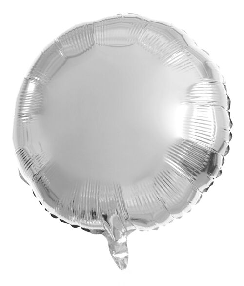 Folieballon Rond Zilverkleurig - 45 cm