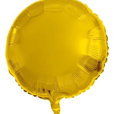Foil balloon Round Gold colored - 45 cm