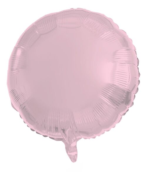 Folieballon Rond Pastel Roze Metallic Mat - 45 cm