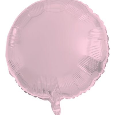 Ballon Aluminium Rond Rose Pastel Métallisé Mat - 45 cm