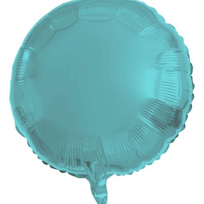 Folieballon Rond Pastel Aqua Metallic Mat - 45 cm