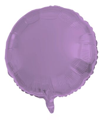 Ballon Aluminium Rond Violet Métallisé Mat - 45 cm