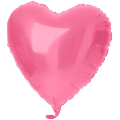 Foil Balloon Heart Shape Pink Metallic Matt - 45 cm