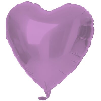 Globo Foil Forma Corazón Púrpura Metálico Mate - 45 cm
