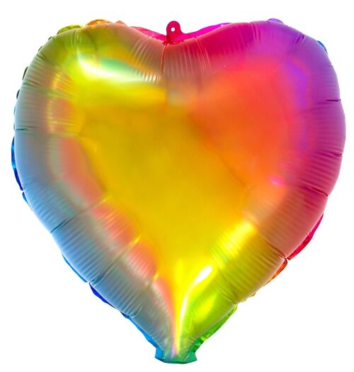 Folieballon Hartvormig Yummy Gummy Rainbow - 45 cm
