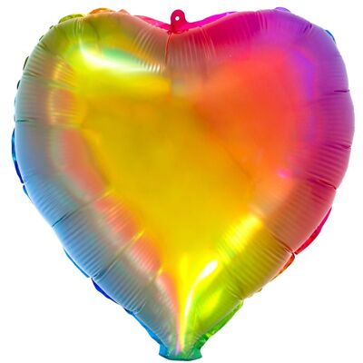 Folieballon Hartvormig Yummy Gummy Rainbow - 45 cm