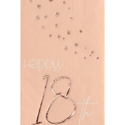 Tovaglioli Elegant Lush Blush 18 anni 33x33cm - 10 pezzi