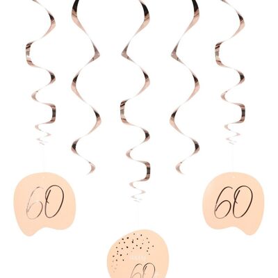 Décoration à suspendre Elegant Lush Blush 60 Years - 5 pièces
