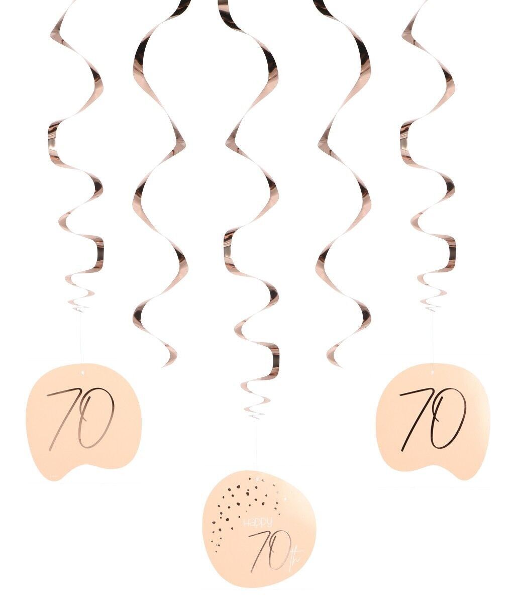 Decorazione da appendere Elegant Lush Blush 70 Years - 5 pezzi