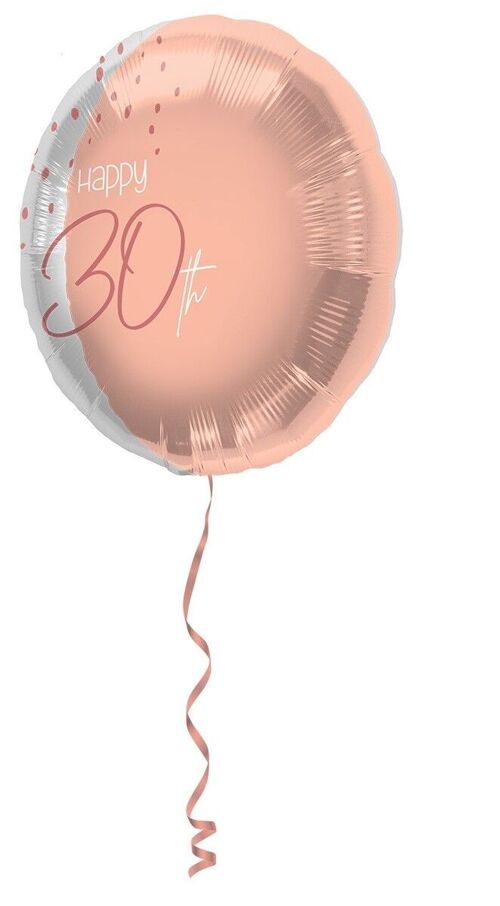 Folieballon Elegant Lush Blush 30 Jaar - 45cm