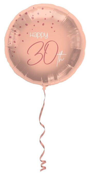 Ballon Aluminium Elégant Lush Blush 30 Ans - 45cm 2