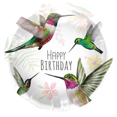 Foil Balloon Birthday Hummingbird - 45 cm