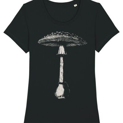 Amanita Muscaria Mushroom T-shirt Women's - Black