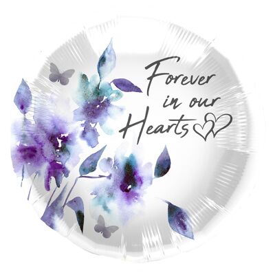 Foil balloon Forever in our hearts - 45 cm