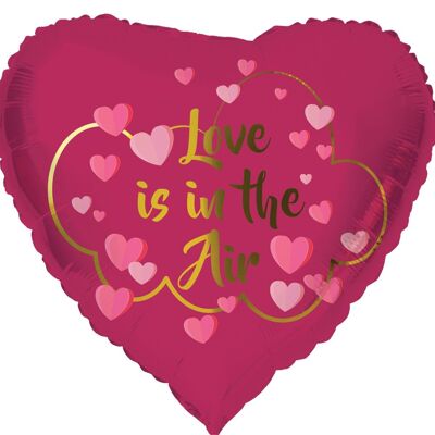 Ballon aluminium en forme de coeur Love is in the Air - 45 cm