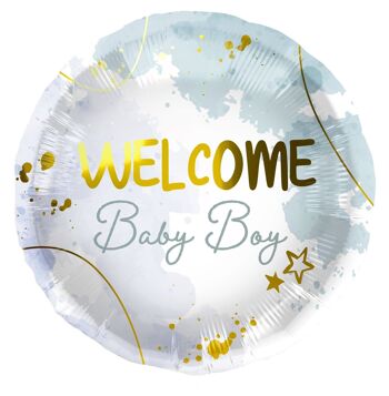 Ballon Aluminium Welcome Baby Boy Bleu - 45 cm