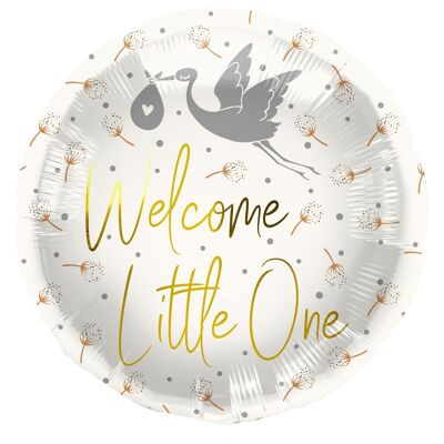 Palloncino foil Welcome Little One Cicogna - 45 cm