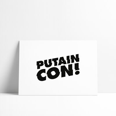 Carte postale PUTAIN CON - Collection jurons spéciale Sud-Ouest