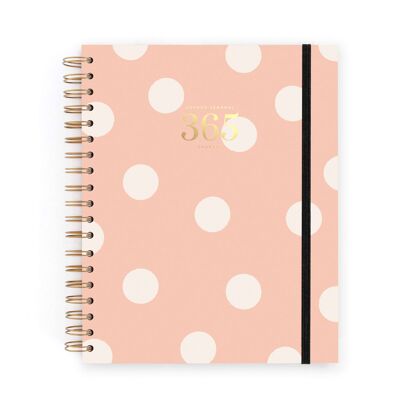Weekly agenda without dates. Pink. Big