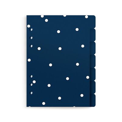 Set of 7 dividers for your ring diary. TO 5. Navy
