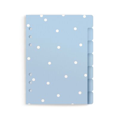 Set of 7 dividers for your ring diary. TO 5. calm blue