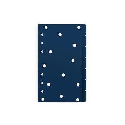 Set of 7 dividers for your ring diary. A6. Navy