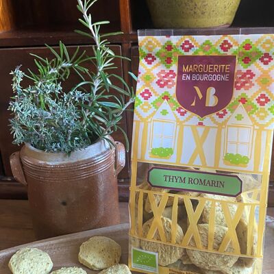 Organic Thyme Rosemary Aperitif Biscuits - individual sachet of 110g