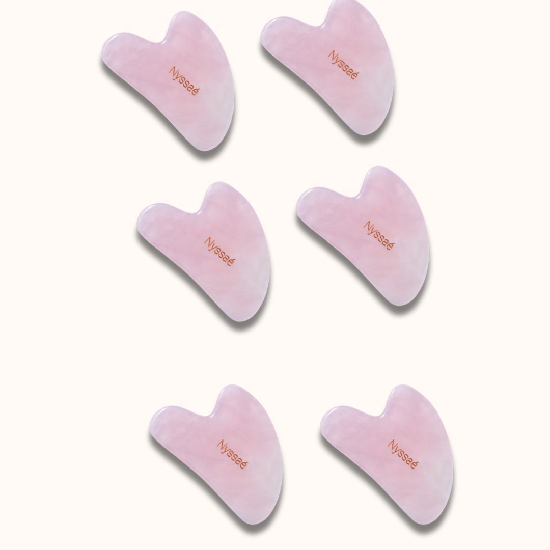 Set of 6 Rose Quartz Gua Sha