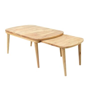 Table de salon extensible en bois massif 1