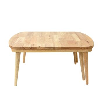 Table de salon extensible en bois massif 2