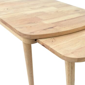 Table de salon extensible en bois massif 3