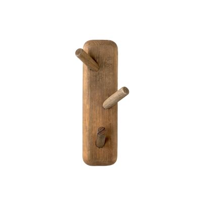 Recycled Wood Wall Rack with 3 Hooks-S