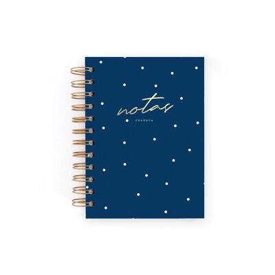 Navy mini notebook. Points