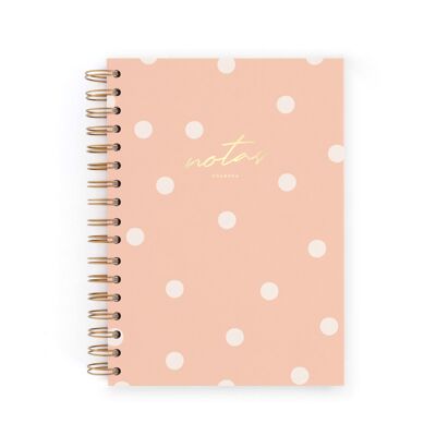 A5 Pink notebook. Points