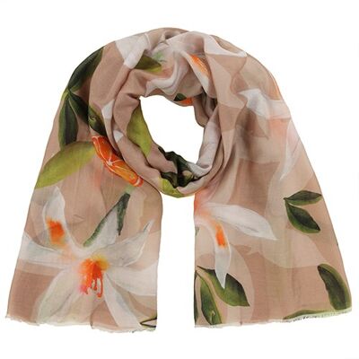 Ariel - orange fiber scarf - beige-820