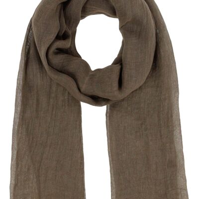 Paola- linen summer scarf - nutria - 428