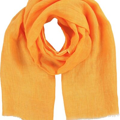 Paola- linen summer scarf - dark yellow - 380