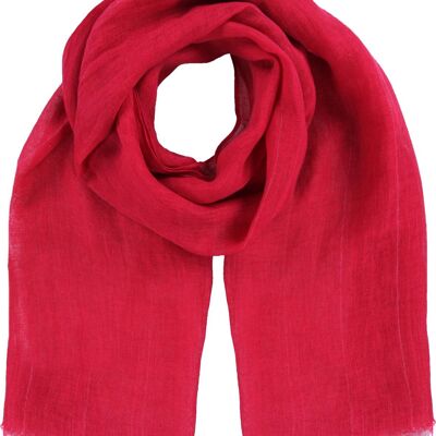 Paola- linen summer scarf - red - 750