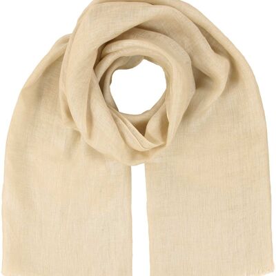 Paola- linen summer scarf - light beige - 817