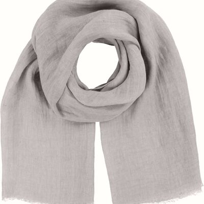 Paola- linen summer scarf - grey - 180
