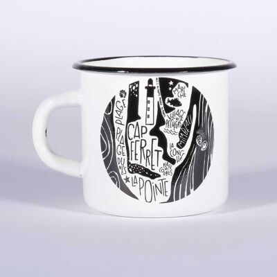 Enameled mug Cap Ferret