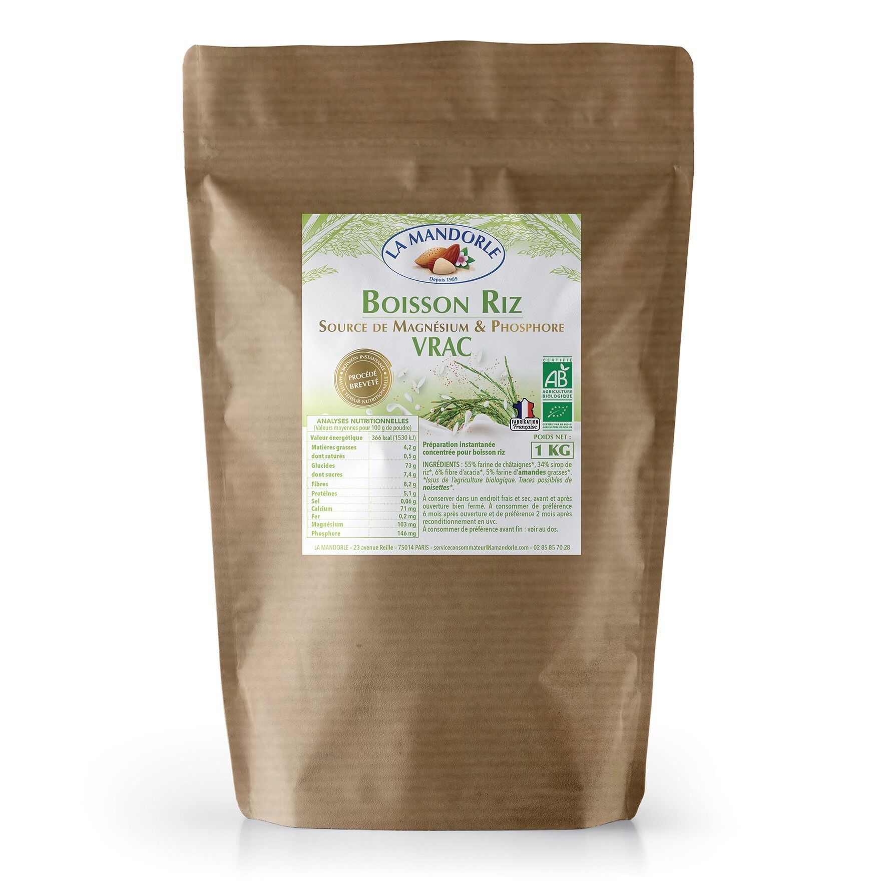 Bevanda in polvere di riso SFUSO - 1kg: 12,5L